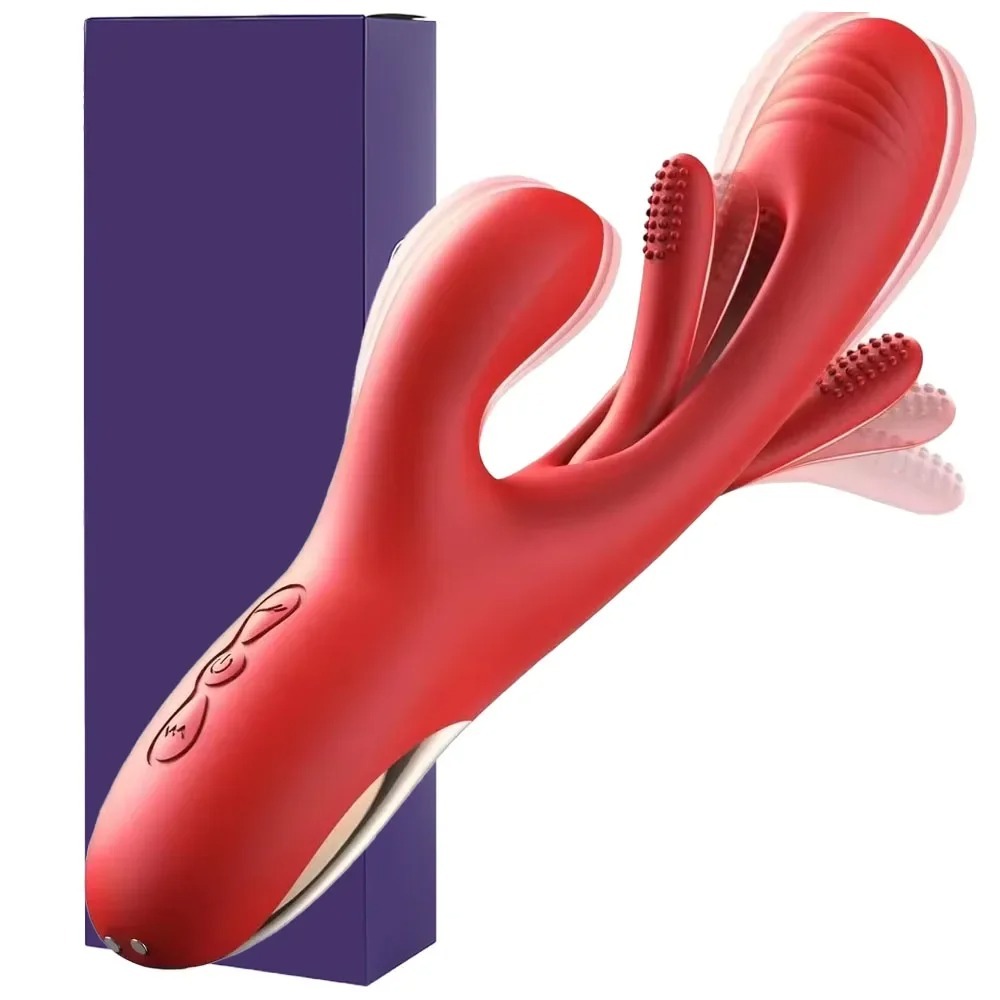 3 in 1 G-spot Rabbit Vibrator for Women 10 Modes Vibrating Dildo Nipple Anal Clitoral Vagina Massager Adult Sex Toy for Couples_img_4