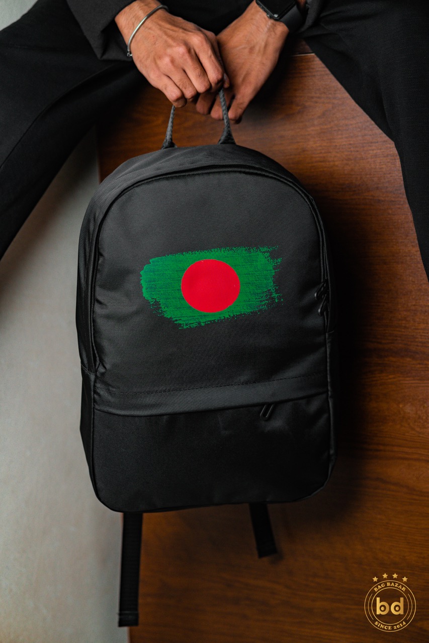 Bangladesh Pride Backpack – Black with Bold Flag Design for Patriotic Style_img_0