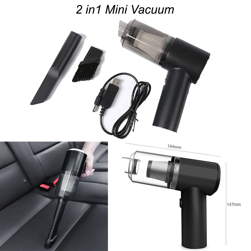 2-in-1 Portable Vacuum Cleaner - Rechargeable & Multifunctional_img_3