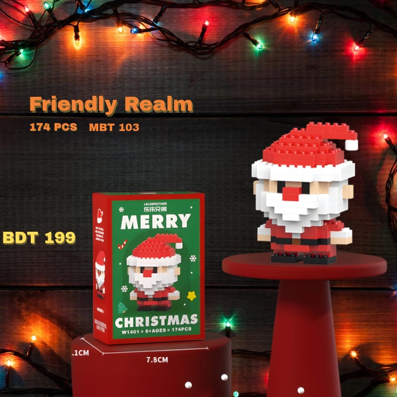 Friendly Realm - Santa Claus Mini Brick Toy – 174 PCS