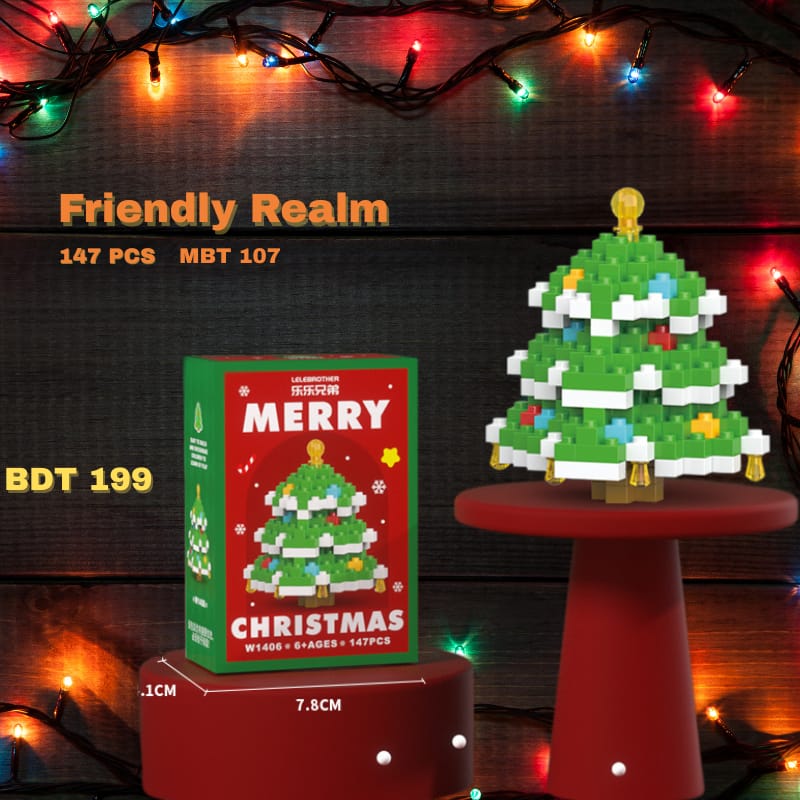 Friendly Realm Christmas Tree Mini Brick Set – 147 PCS