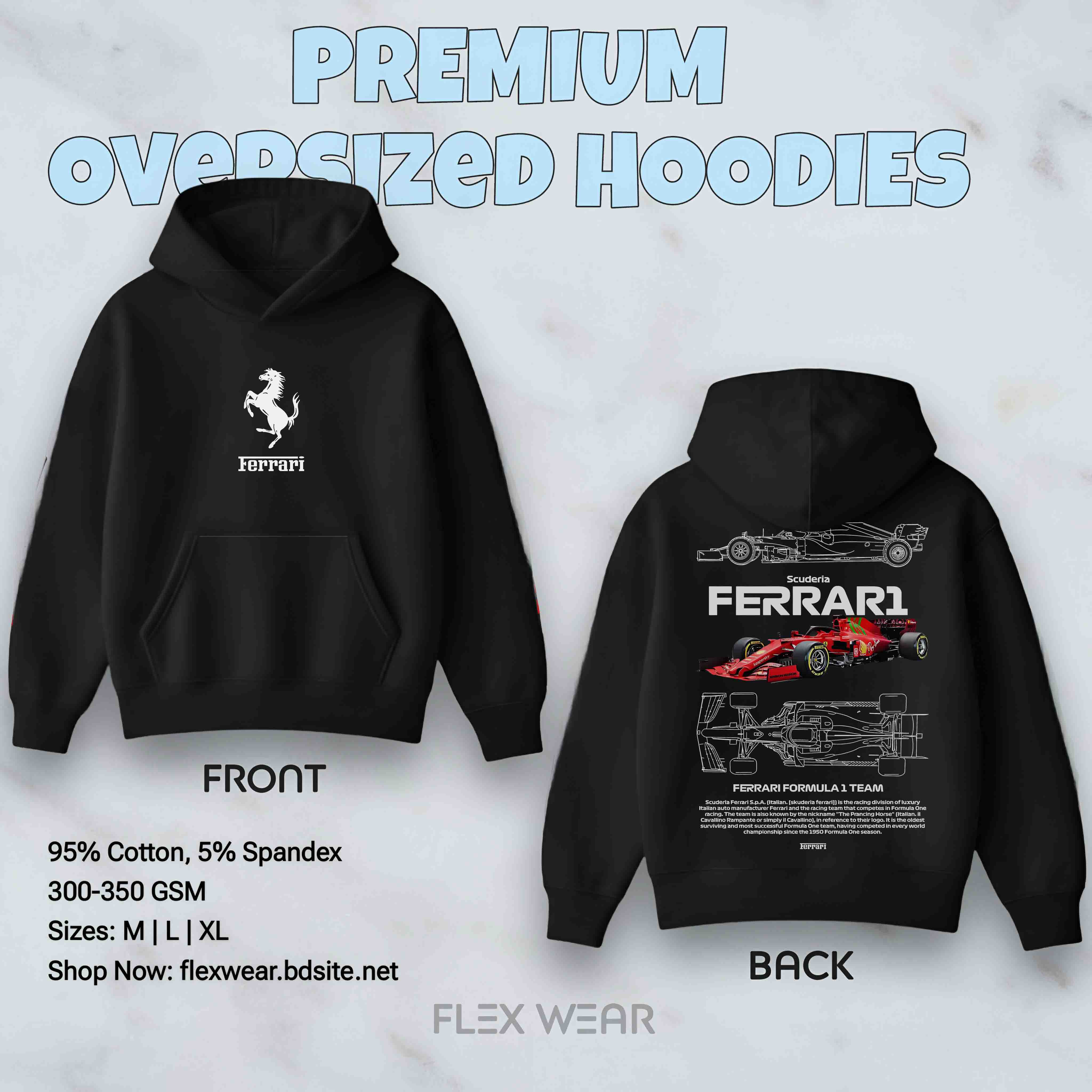 Ferrari Oversized Hoodie