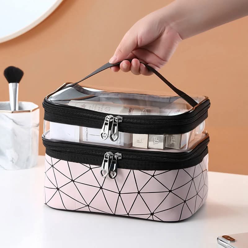 𝐃𝐨𝐮𝐛𝐥𝐞-𝐥𝐚𝐲𝐞𝐫 𝐂𝐥𝐞𝐚𝐫 𝐌𝐚𝐤𝐞𝐮𝐩 𝐁𝐚𝐠 – 𝐒𝐦𝐚𝐫𝐭 𝐒𝐭𝐨𝐫𝐚𝐠𝐞, 𝐒𝐭𝐲𝐥𝐢𝐬𝐡 𝐂𝐚𝐫𝐫𝐲_img_2