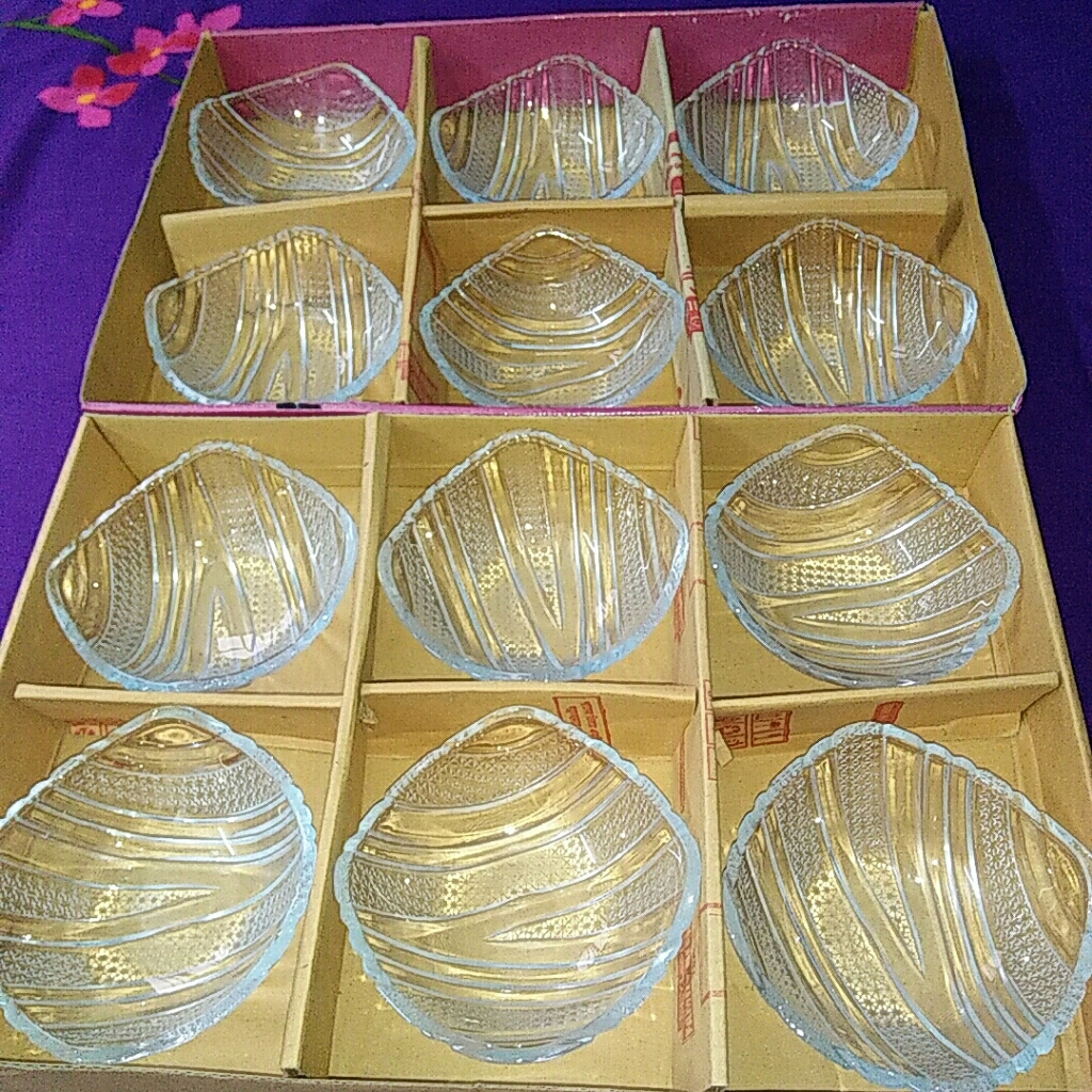 Crystal Glass Firni Set 6 Pcs --কাচের নাস্তা বাটি সেট -৬ পিছ #142B - Image 3