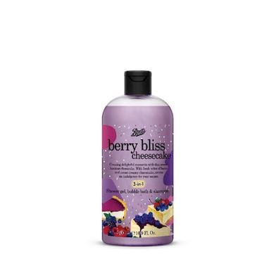 Boots Berry Bliss Cheesecake 3-in-1 Shower Gel, Bubble Bath & Shampoo