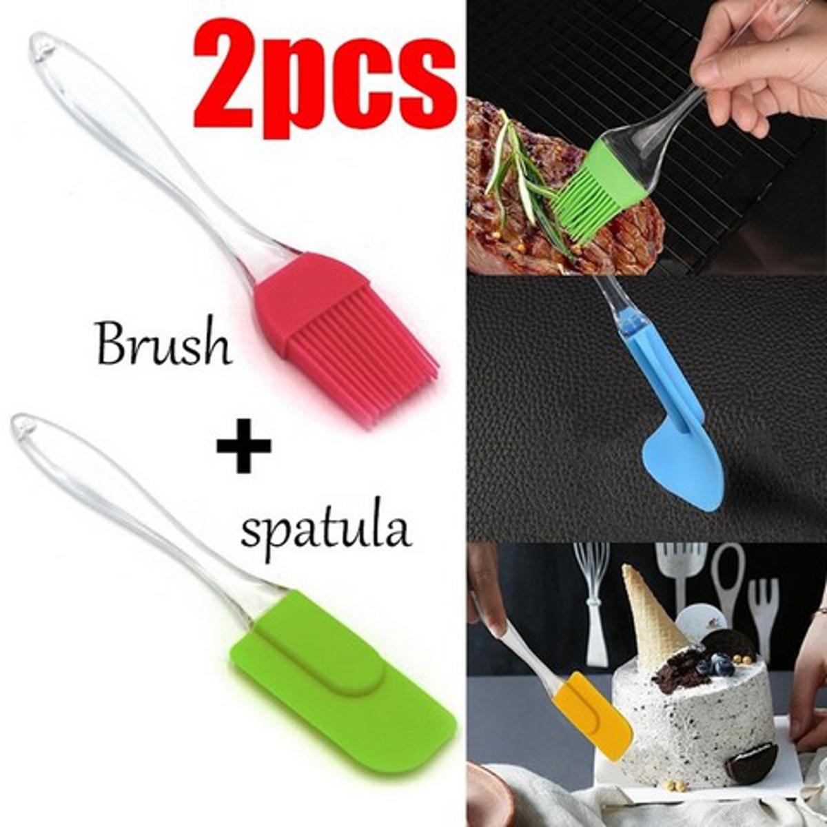 Silicone Basting Spatula and Brush Kitchen Oil Cooking Baking