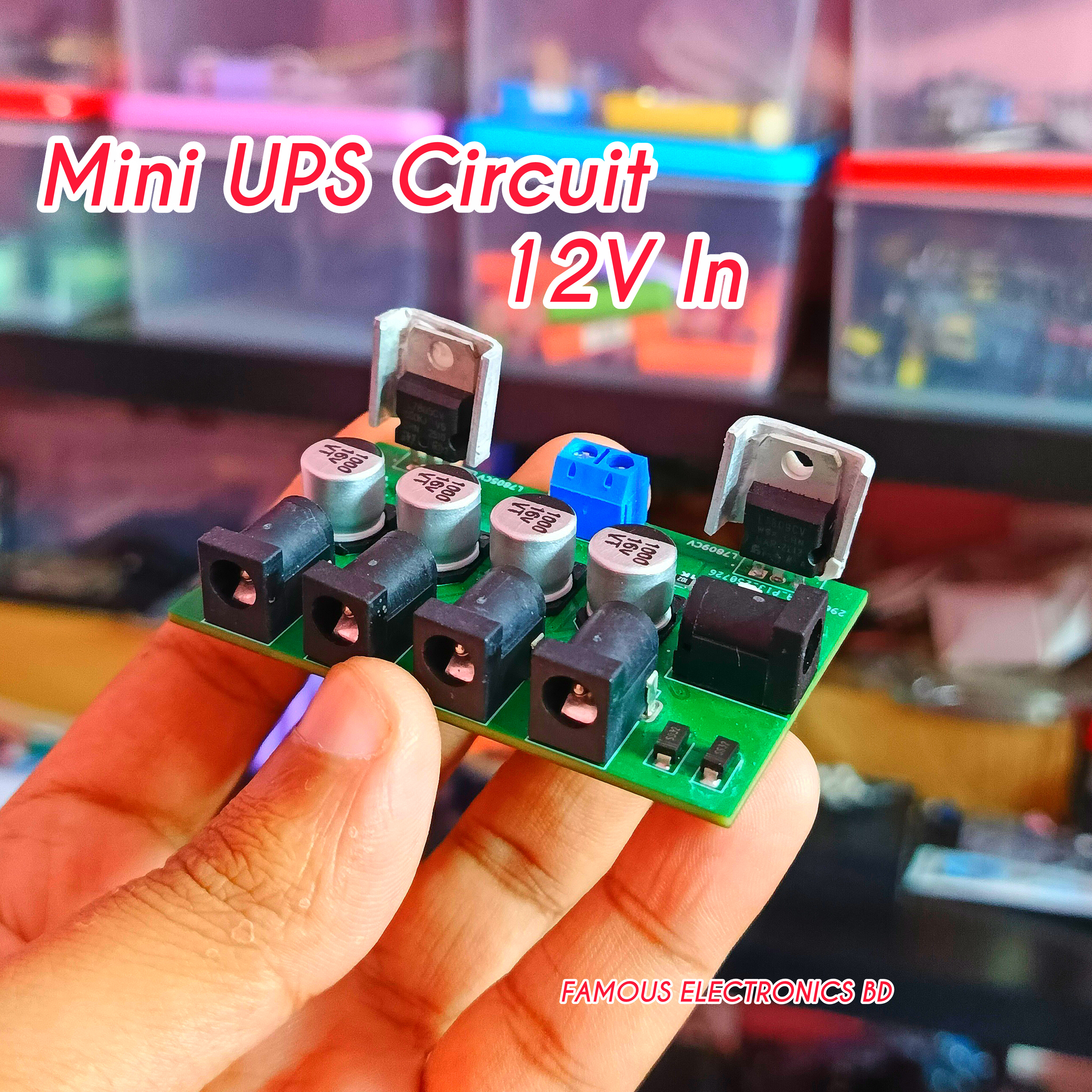 Mini UPS Circuit 12v 12v 9v 5v New Version For Router Onu CCTV Backup_img_1