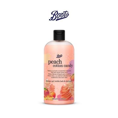 Boots Peach & Cotton Candy 3-in-1 Shower Gel Bubble Bath  Shampoo_img_1