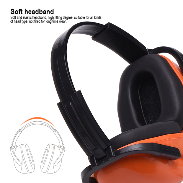 HARDEN 780312 Fordable Ear Muff SNR: 28dB Hearing Noise Protection Earmuffs Shooting Noise Cancel Cover Head Ear Muffs Hearing Protection Sound Suppression Ear Muffs 780312_img_3