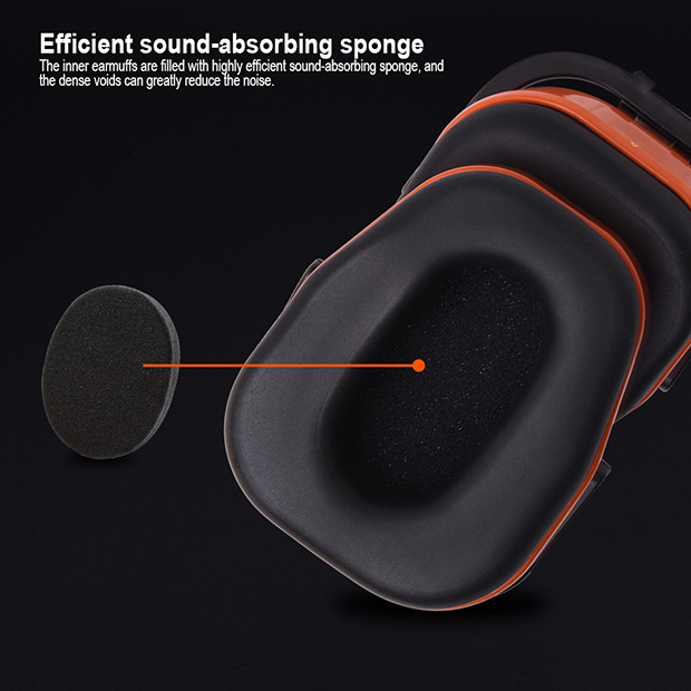 HARDEN 780312 Fordable Ear Muff SNR: 28dB Hearing Noise Protection Earmuffs Shooting Noise Cancel Cover Head Ear Muffs Hearing Protection Sound Suppression Ear Muffs 780312_img_4