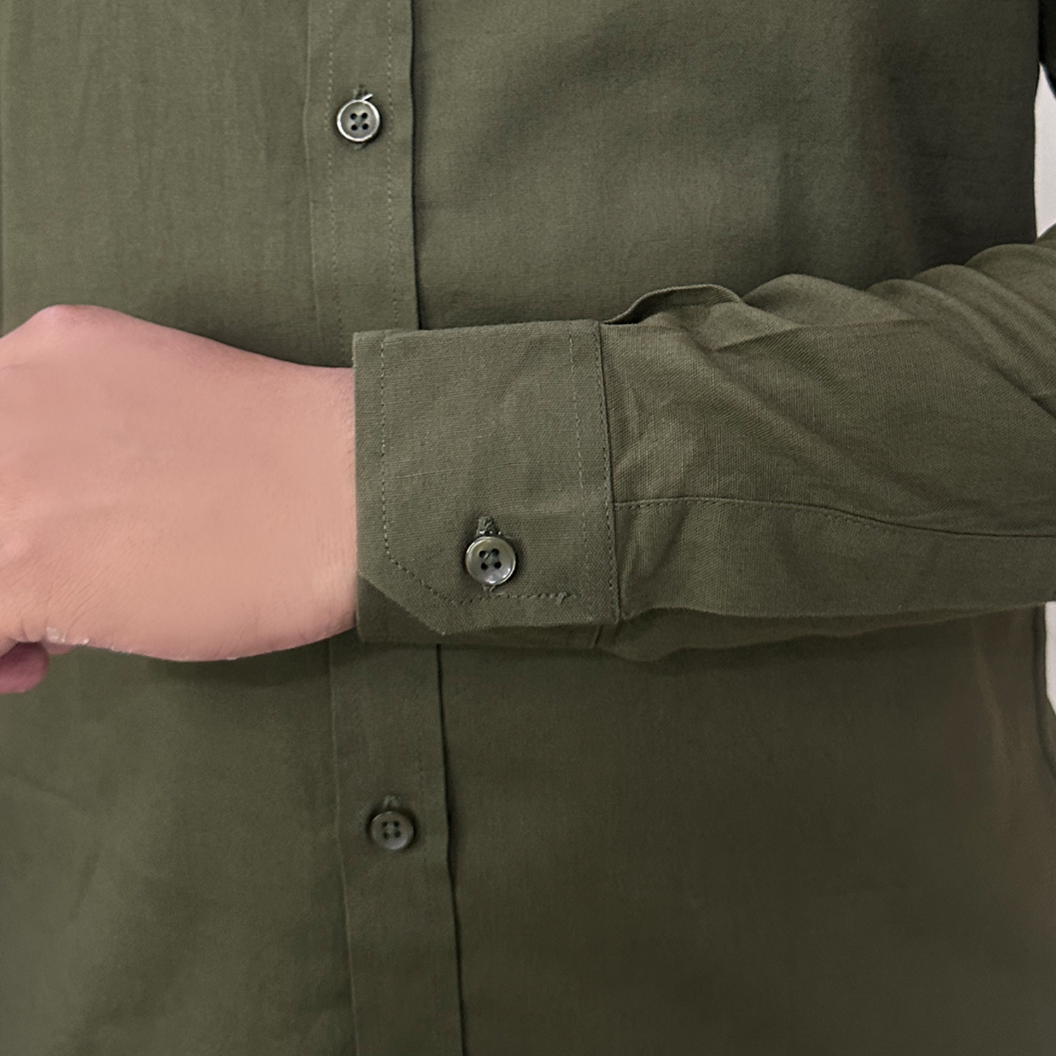 Signature Solid Olive Oxford Shirt_img_3