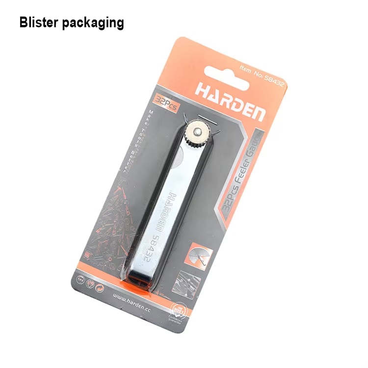 HARDEN 580432 32pcs Feeler Gauge,  65Mn Blade, Professional Metal Feeler Gauge Set; Model: 580432_img_1