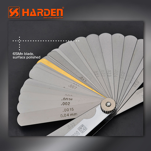HARDEN 580432 32pcs Feeler Gauge,  65Mn Blade, Professional Metal Feeler Gauge Set; Model: 580432_img_4