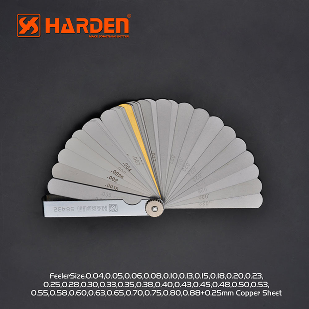 HARDEN 580432 32pcs Feeler Gauge,  65Mn Blade, Professional Metal Feeler Gauge Set; Model: 580432_img_6