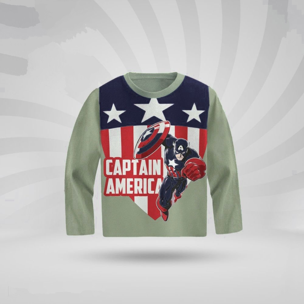 Kids Premium Full Sleeve T-Shirt -CAPTAIN AMERICA
