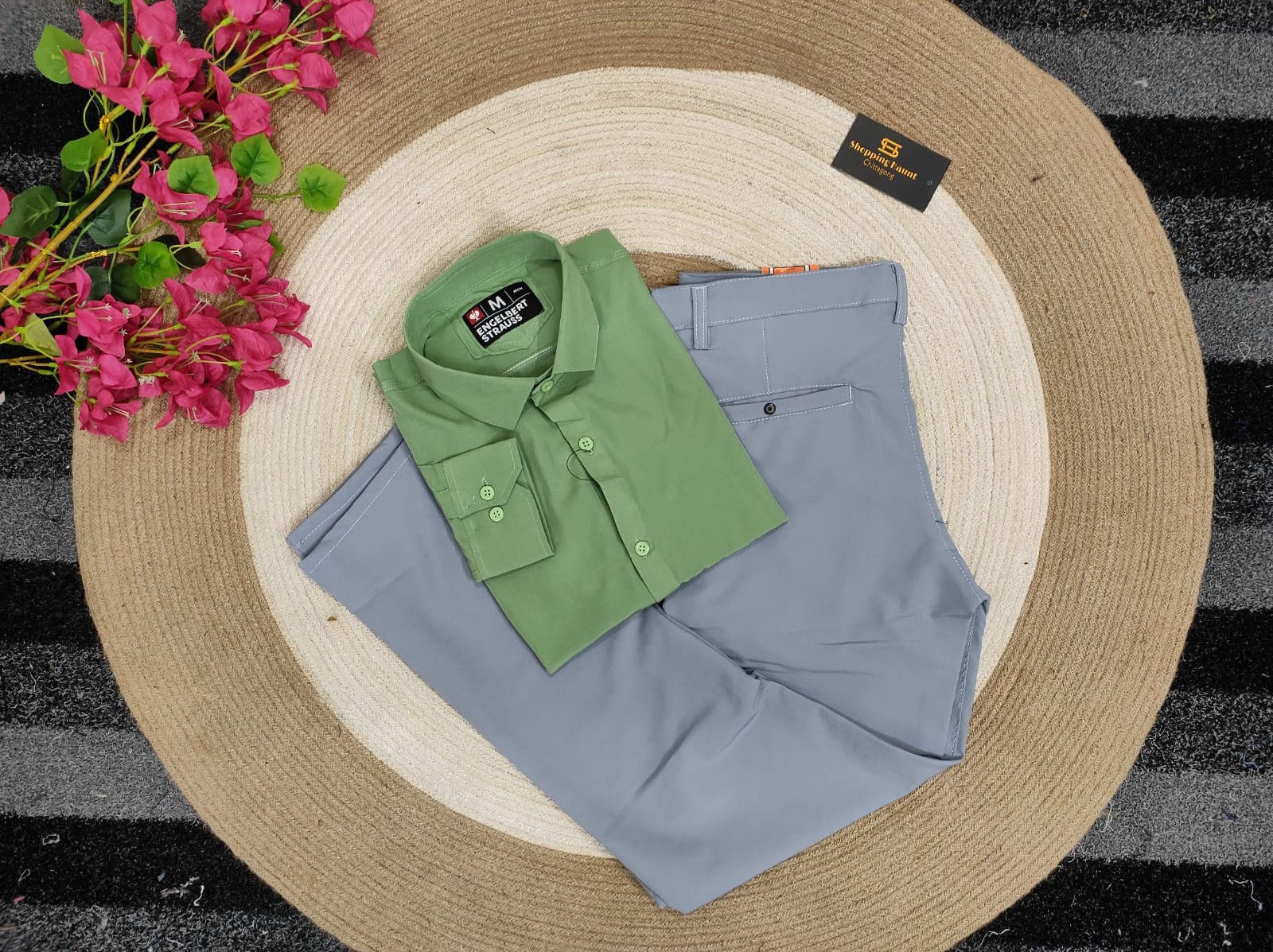 Lemon shirt with ash formal pant combo
