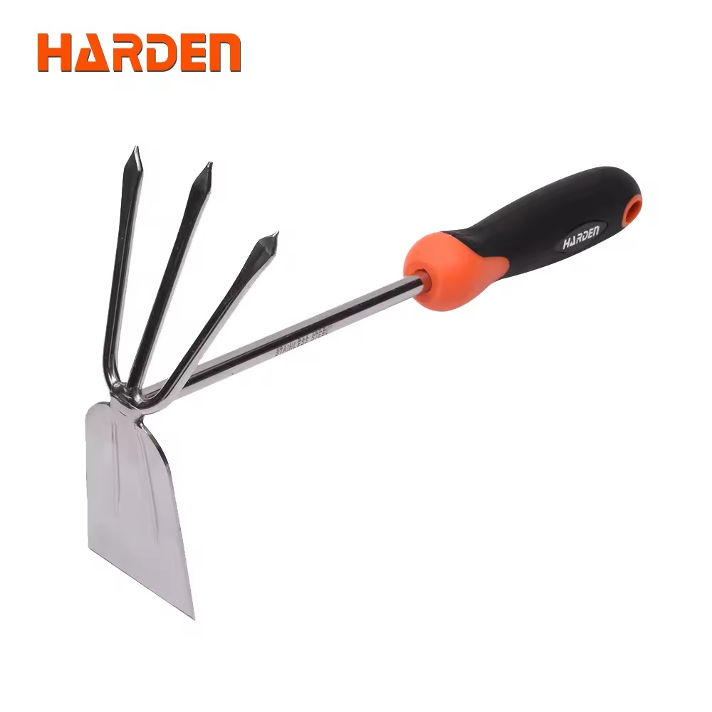 HARDEN 632704 Combination Hoe & Fork, Stainless steel, 325x180mm, hand garden small shovel farm agricultural tools spade garden trowel; Model: 632704