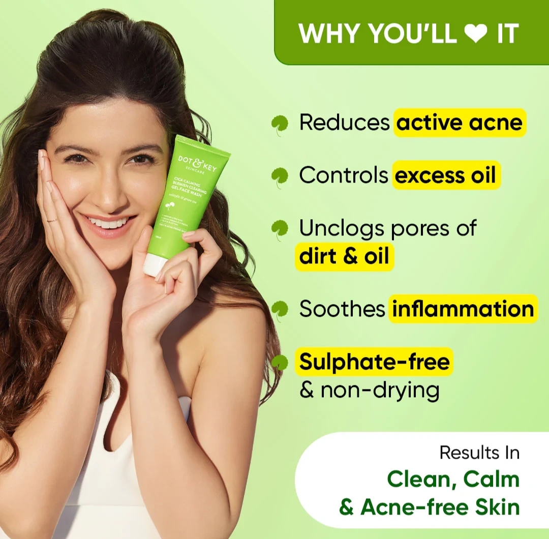 Dot & Key Cica Calming Blemish Clearing Gel Face Wash 100ml_img_3