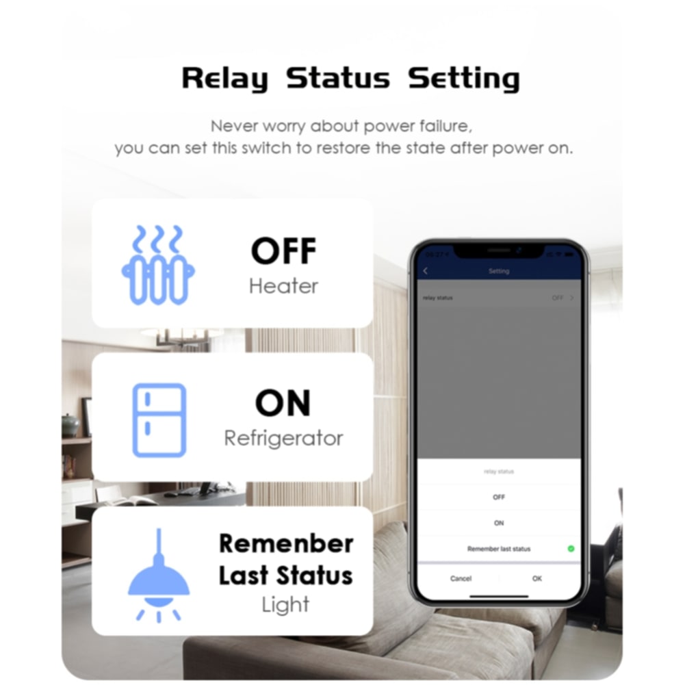 1 Gang Smart WiFi + RF Switch Relay (Tuya 16A) | Control with Remote, App & Voice | Smart Life, Alexa, Google Home_img_2