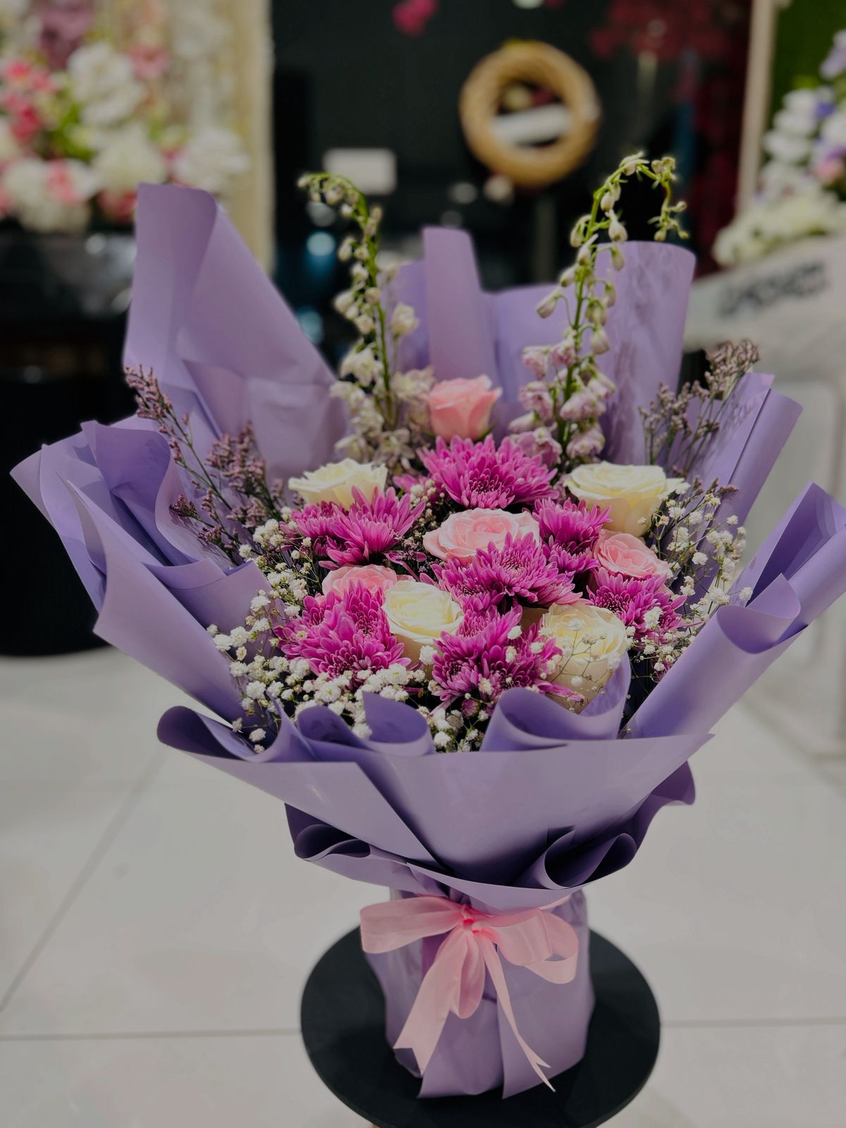 Pink & purple stunning bouquet
