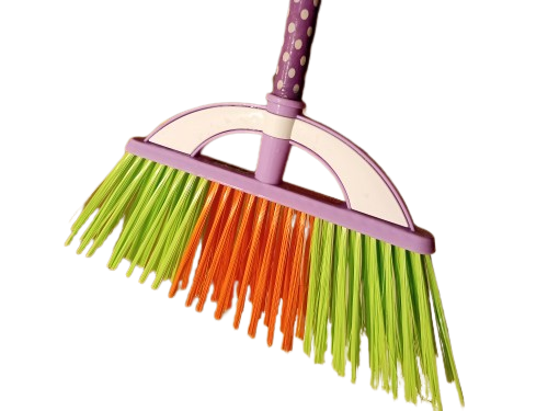 মেঝের  প্লাস্টিকের ঝাড়ু - Plastic Wall Cleaning Broom Long PLASTIC Handle Floor Sweeper-V3 - Image 2