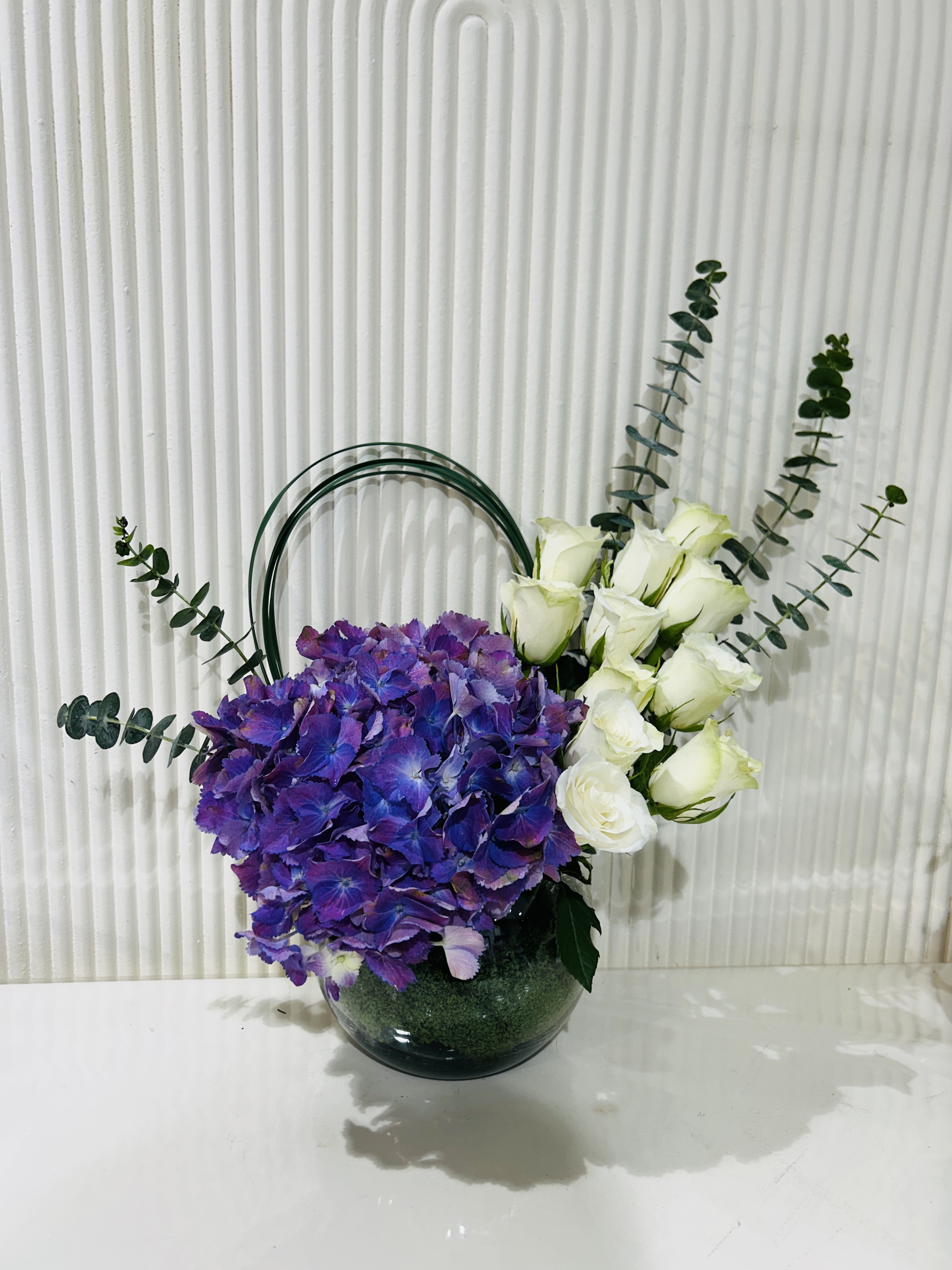 White & Purple vase
