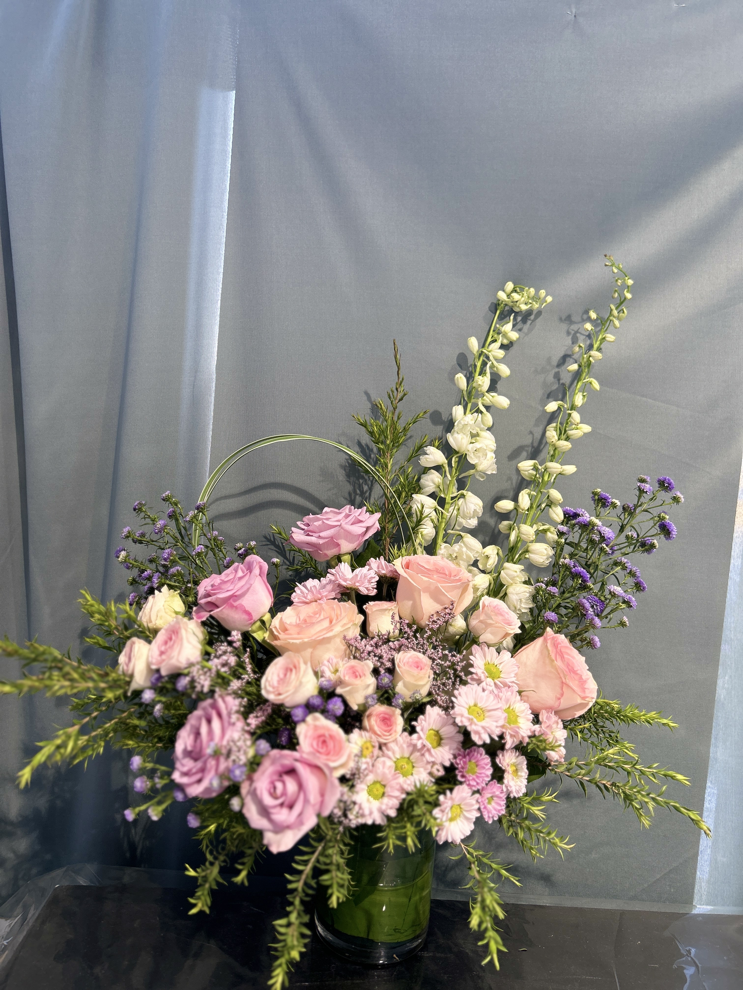 White ,Pink and purple mix vase