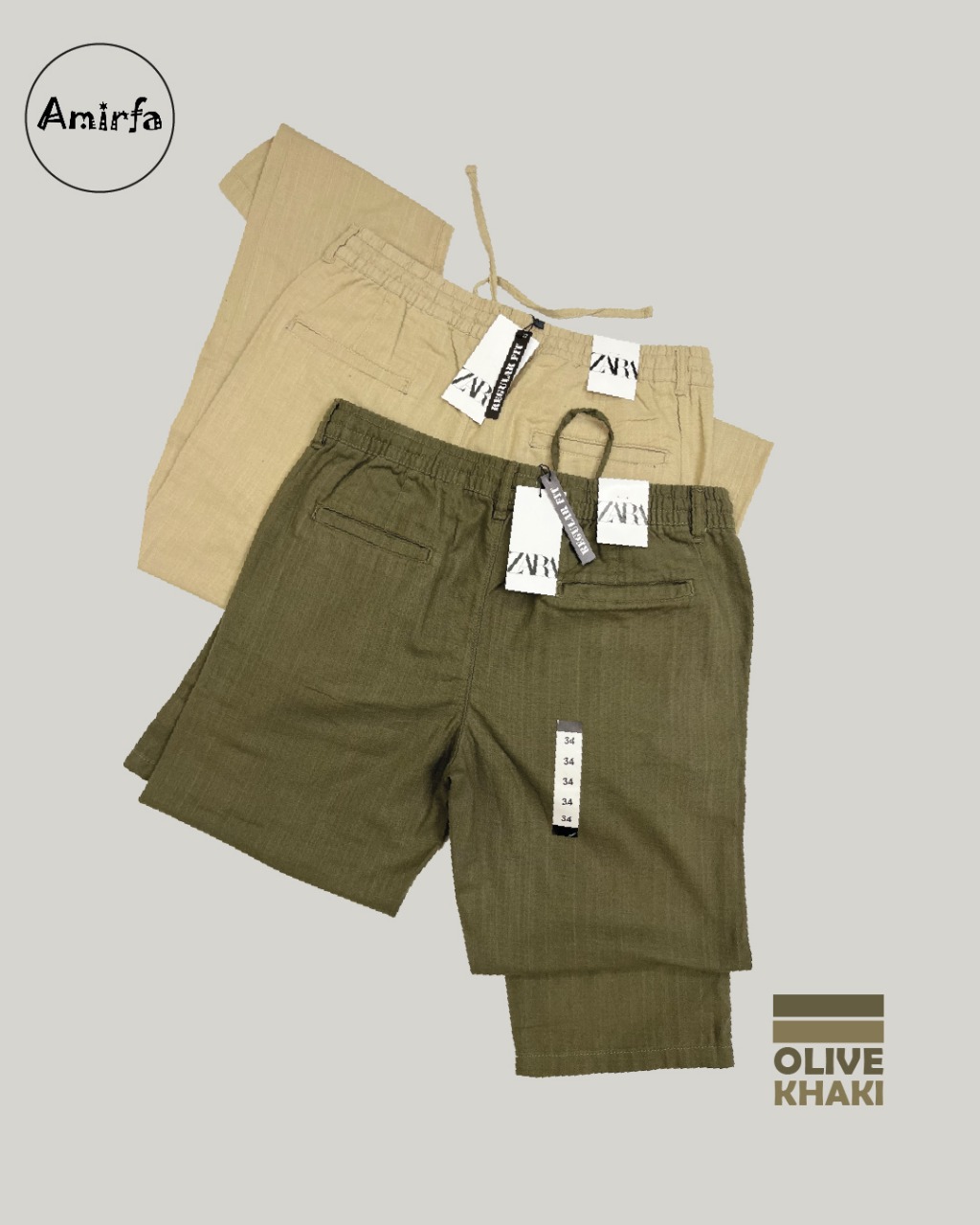 Olive + Khaki Combo – Premium Ramie Cotton Trousers ._img_1