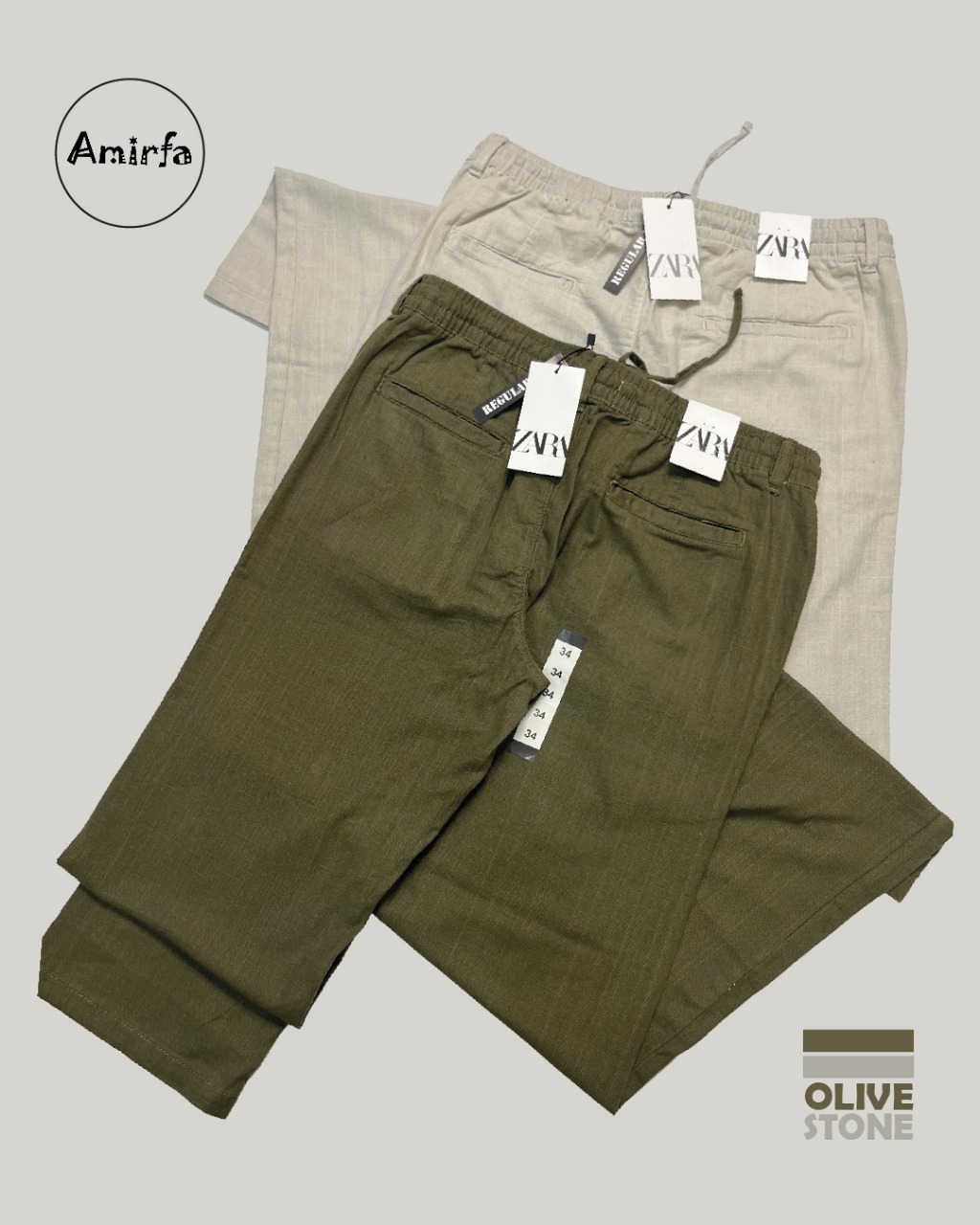Olive + Stone Combo – Premium Ramie Cotton Trousers ._img_1