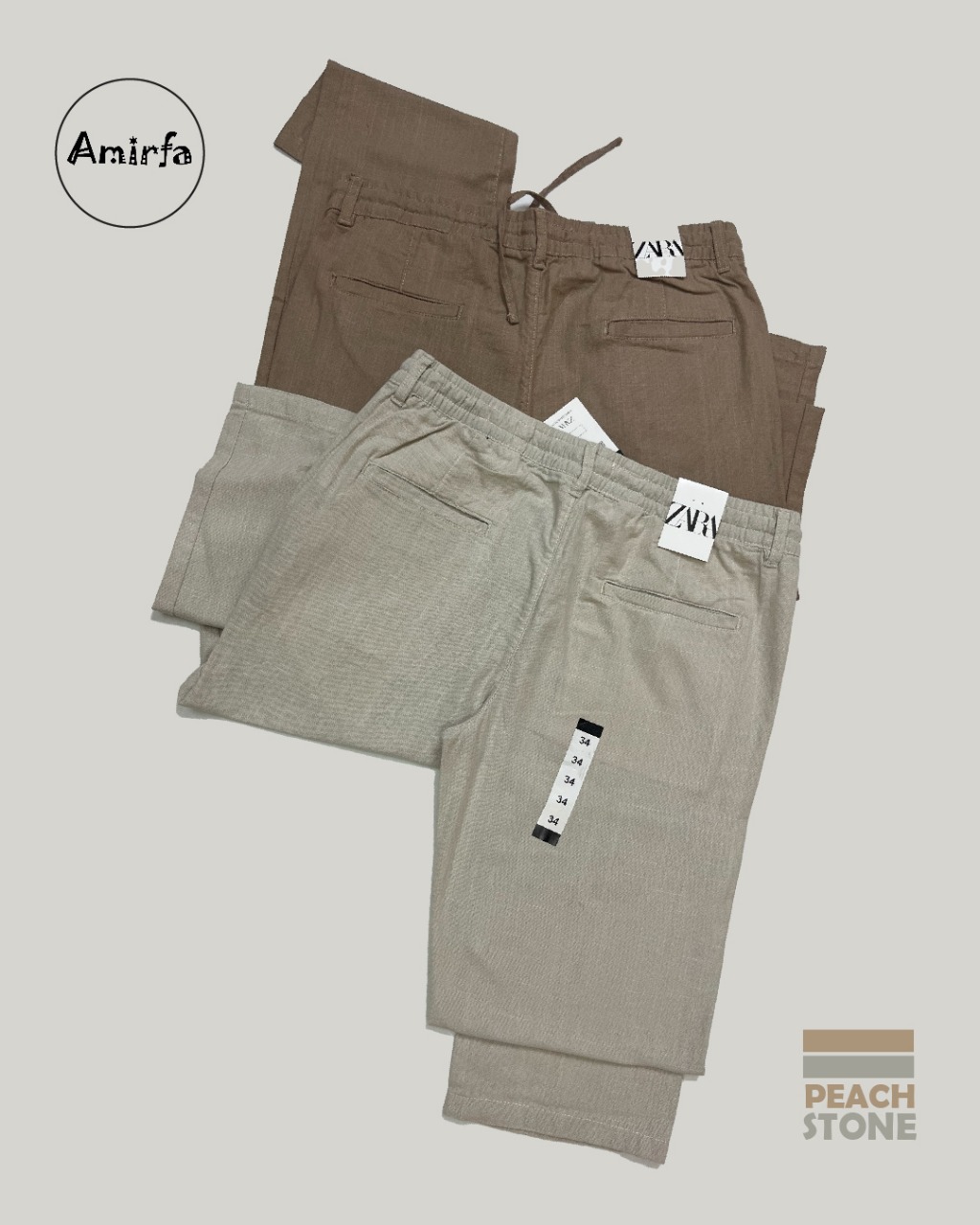 Stone + Peach Combo – Premium Ramie Cotton Trousers ._img_1