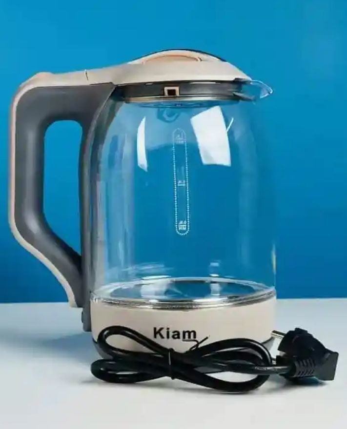 kiam electric transparent kettle