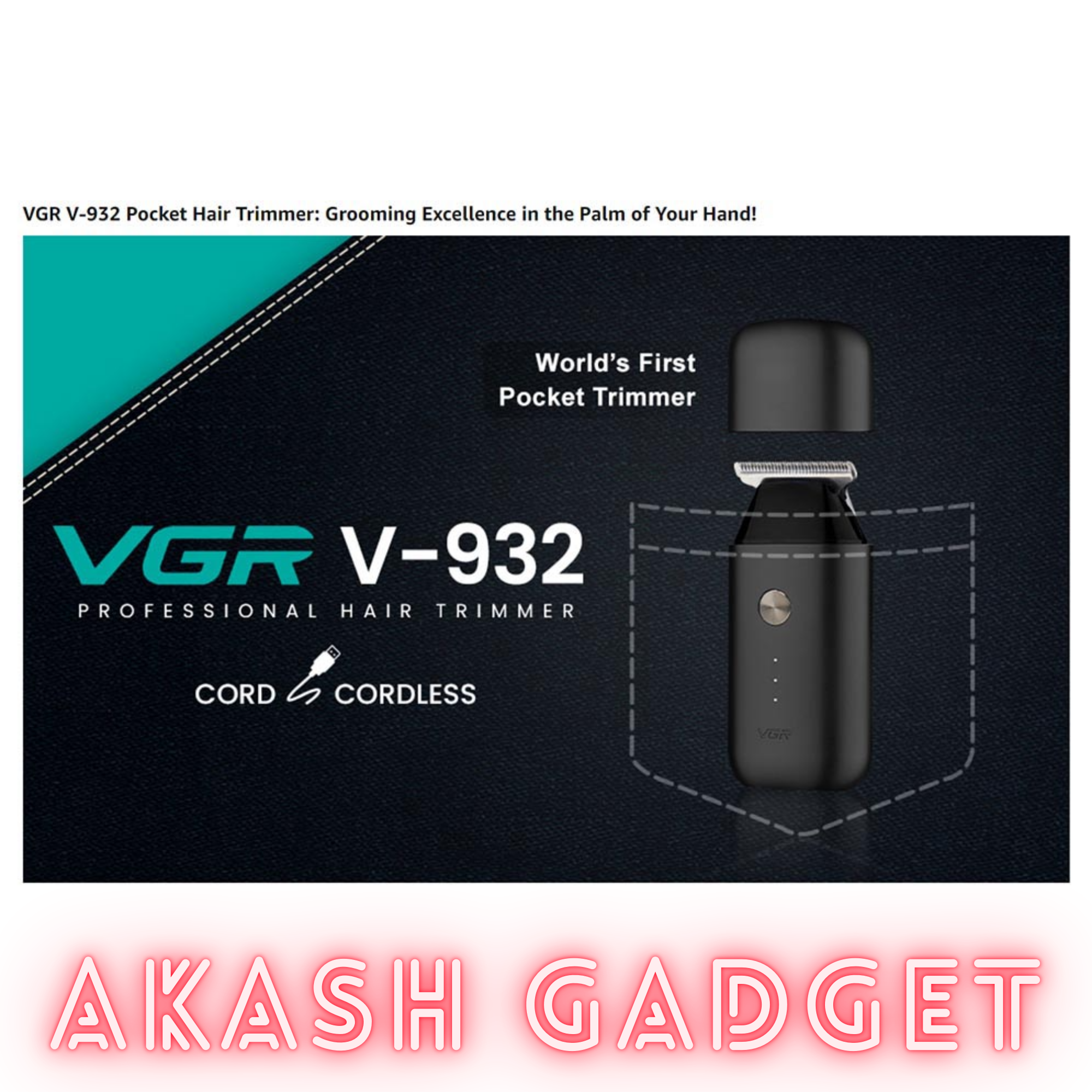 VGR V-932 Portable Pocket Trimmer for Men_img_15