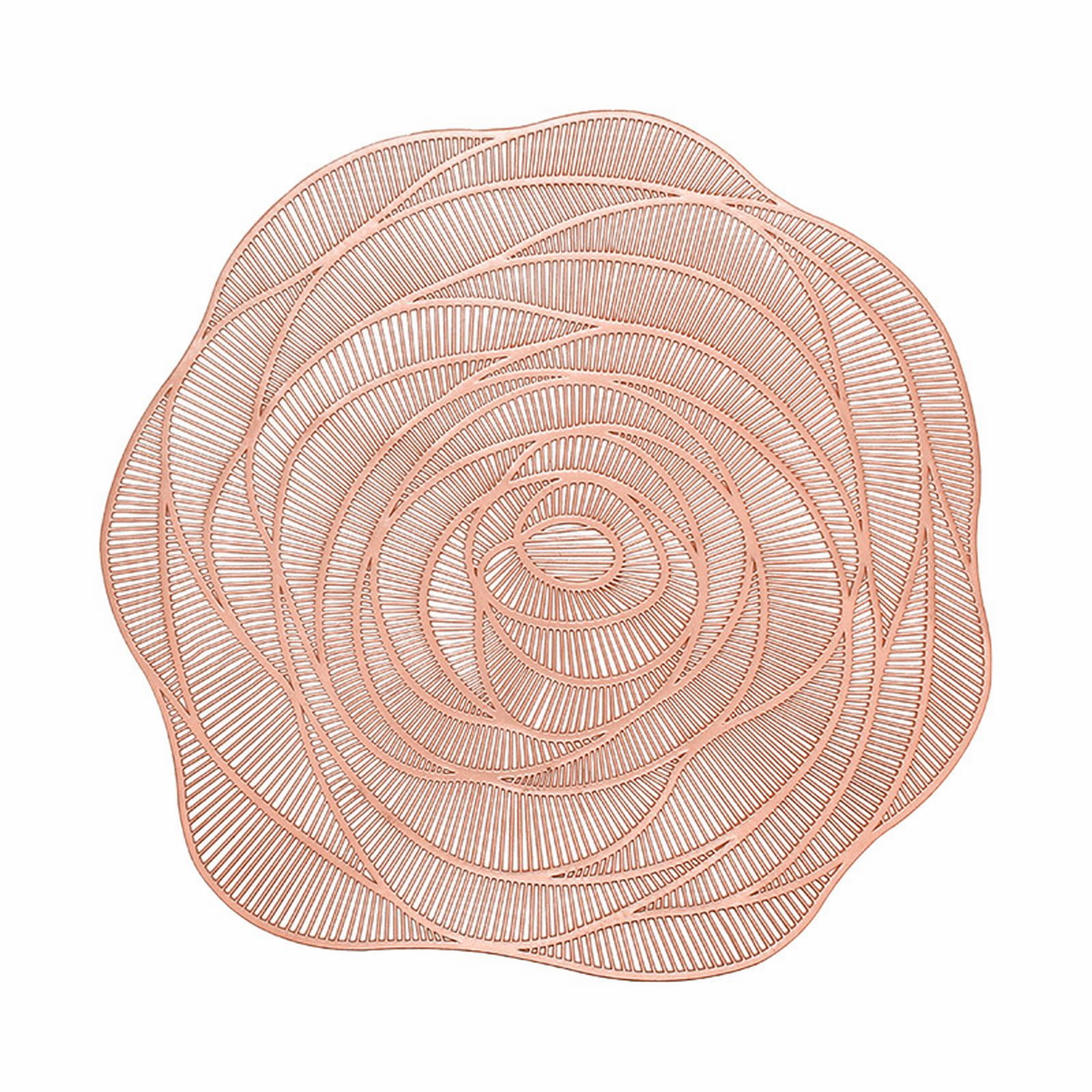6 Pcs Round Table Placemat Mat- Gold - Image 2