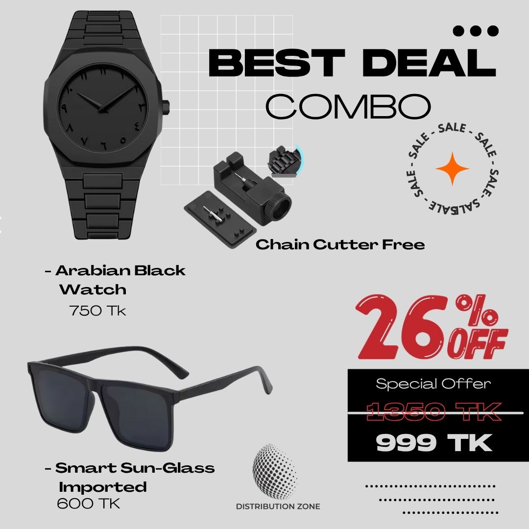 Black Beast Combo(Arabian Black Watch & smart Sunglass imported)_img_1