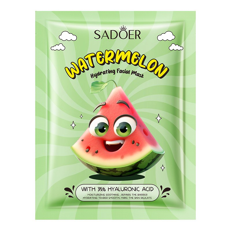 Sadoer Watermelon Sheet Mask With 35% Hyaluronic Acid