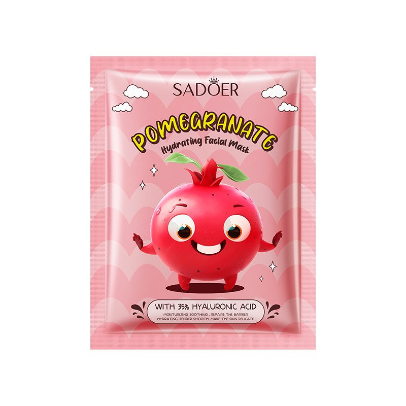 Sadoer Pomegranate Sheet Mask With 35% Hyaluronic Acid