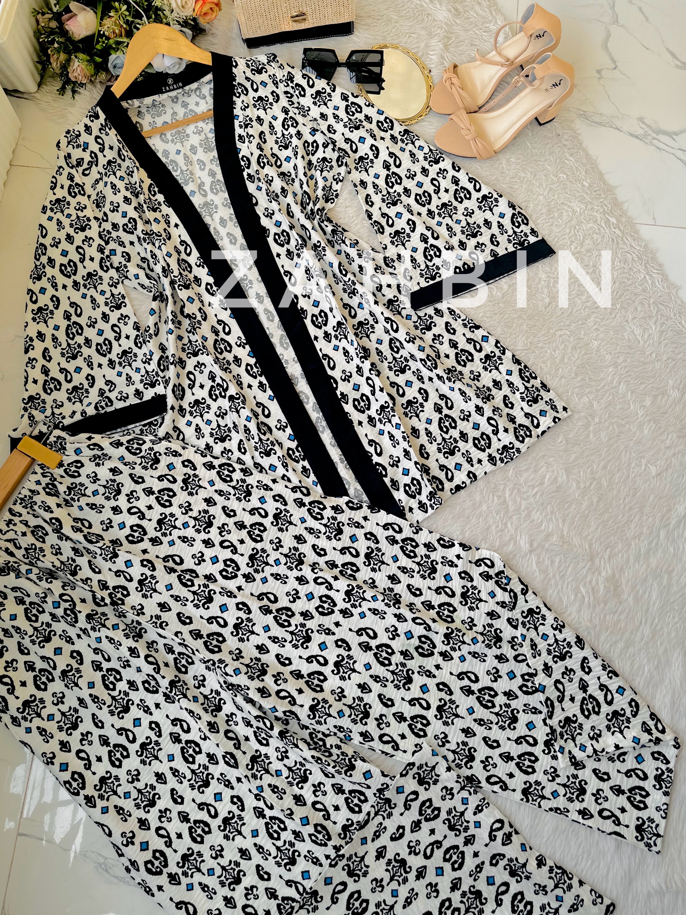Tribal printed Kimono Set