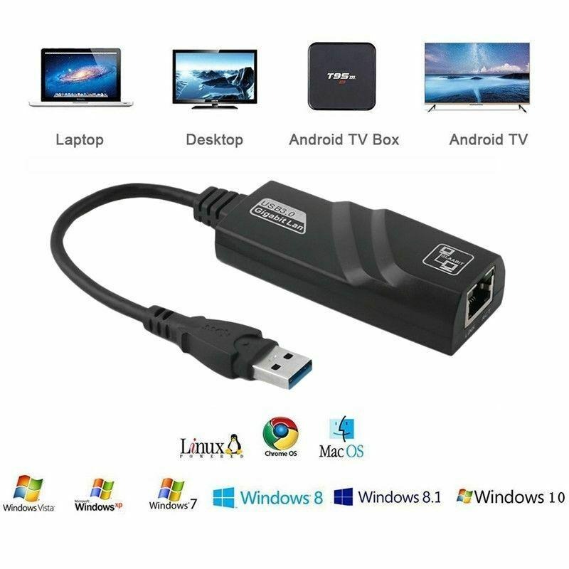 Gigabit LAN USB 3.0 to RJ45 Ethernet Adapter 10/100/1000 Mbps - Image 2