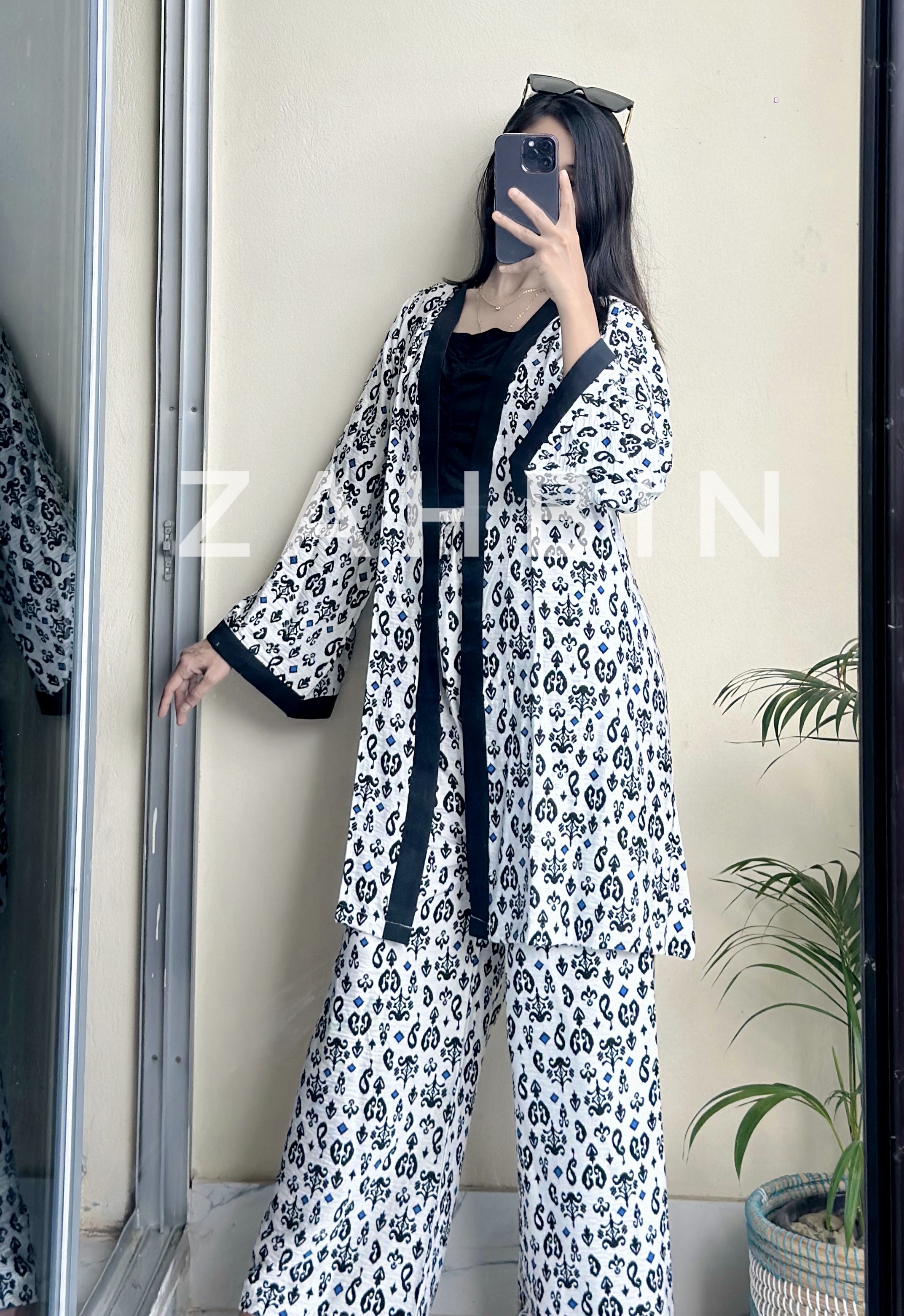 Tribal printed Kimono Set_img_3