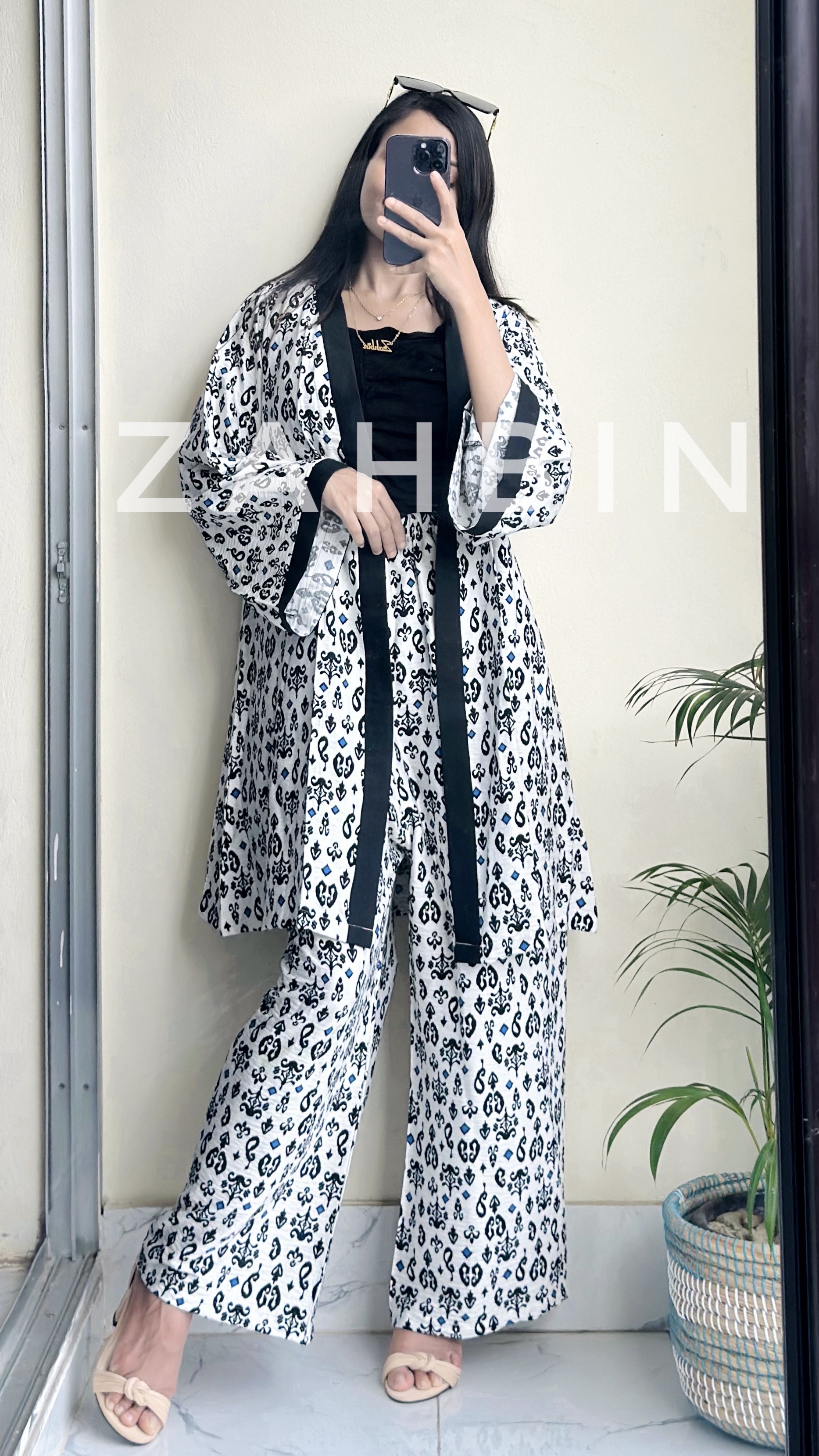 Tribal printed Kimono Set_img_4