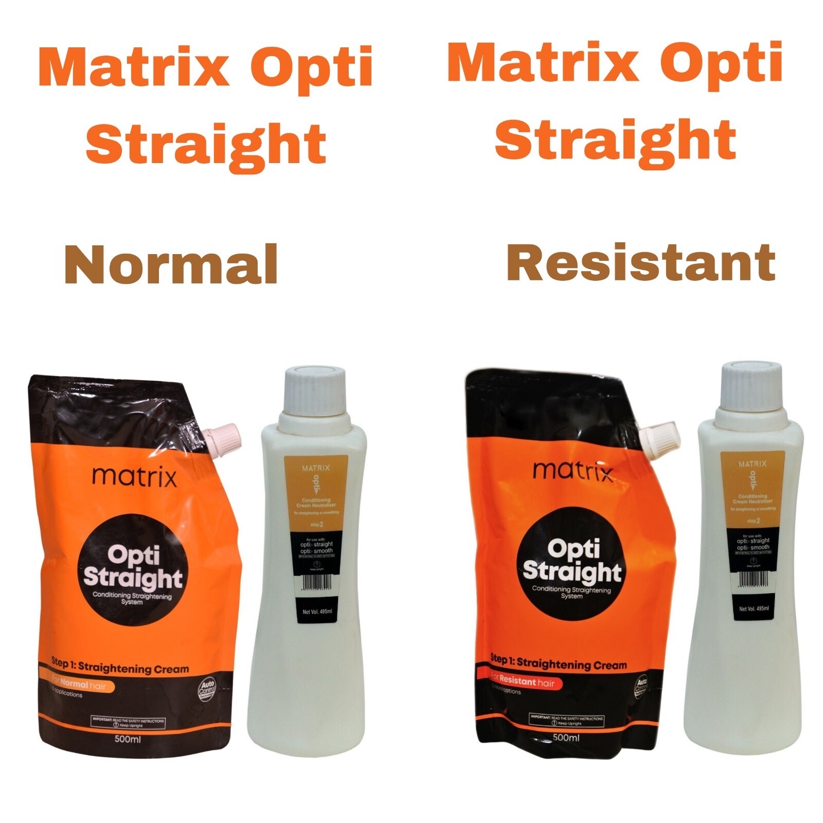 Matrix Opti Stright Resistant Straightening Cream 500ml+500ml_img_1