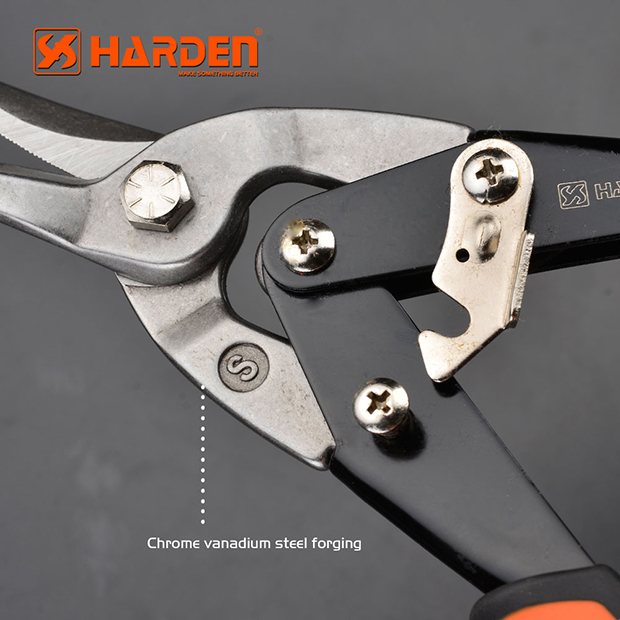 Harden 10" Aviation Snips Taiwan Type Straight Head ( Professional & Industrial ) Chrome Vanadium Straight Aviation Tin Snip 570107_img_2