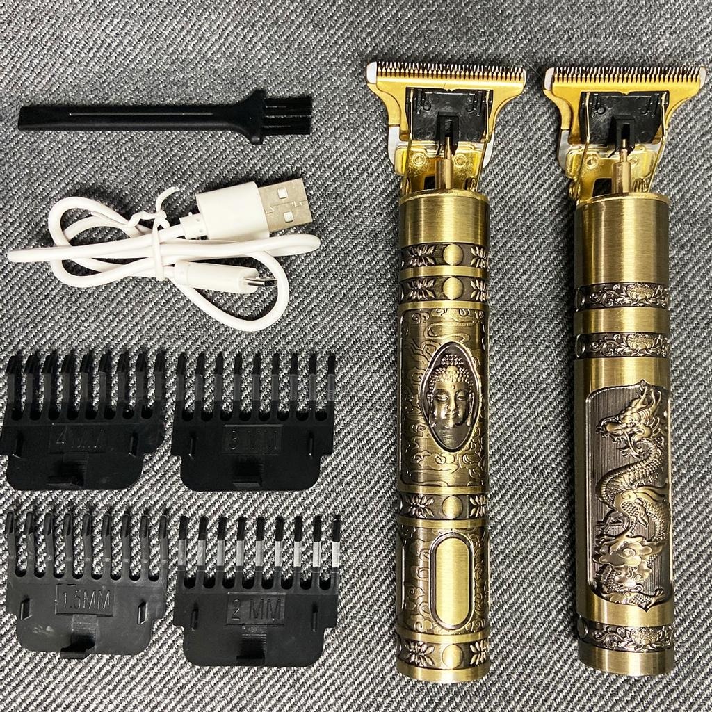 T9 Vintage USB 6500 charging cable with Rechargeable Hair Trimmer metal body Electric Hair Clipper Haircut Machine For Men - Image 2
