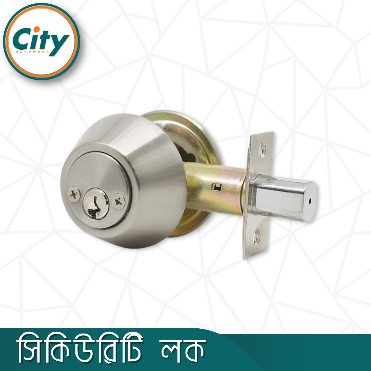সিকিউরিটি লক উভয় পাশে চাবি সিস্টেম ডাবোল সিলিন্ডার ডেডবোল্ট লক দরজার লক এস এস কালার ডোর লক_img_2