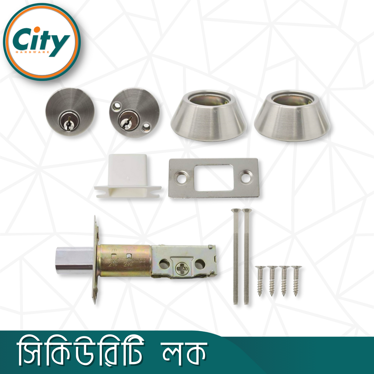 সিকিউরিটি লক উভয় পাশে চাবি সিস্টেম ডাবোল সিলিন্ডার ডেডবোল্ট লক দরজার লক এস এস কালার ডোর লক_img_3