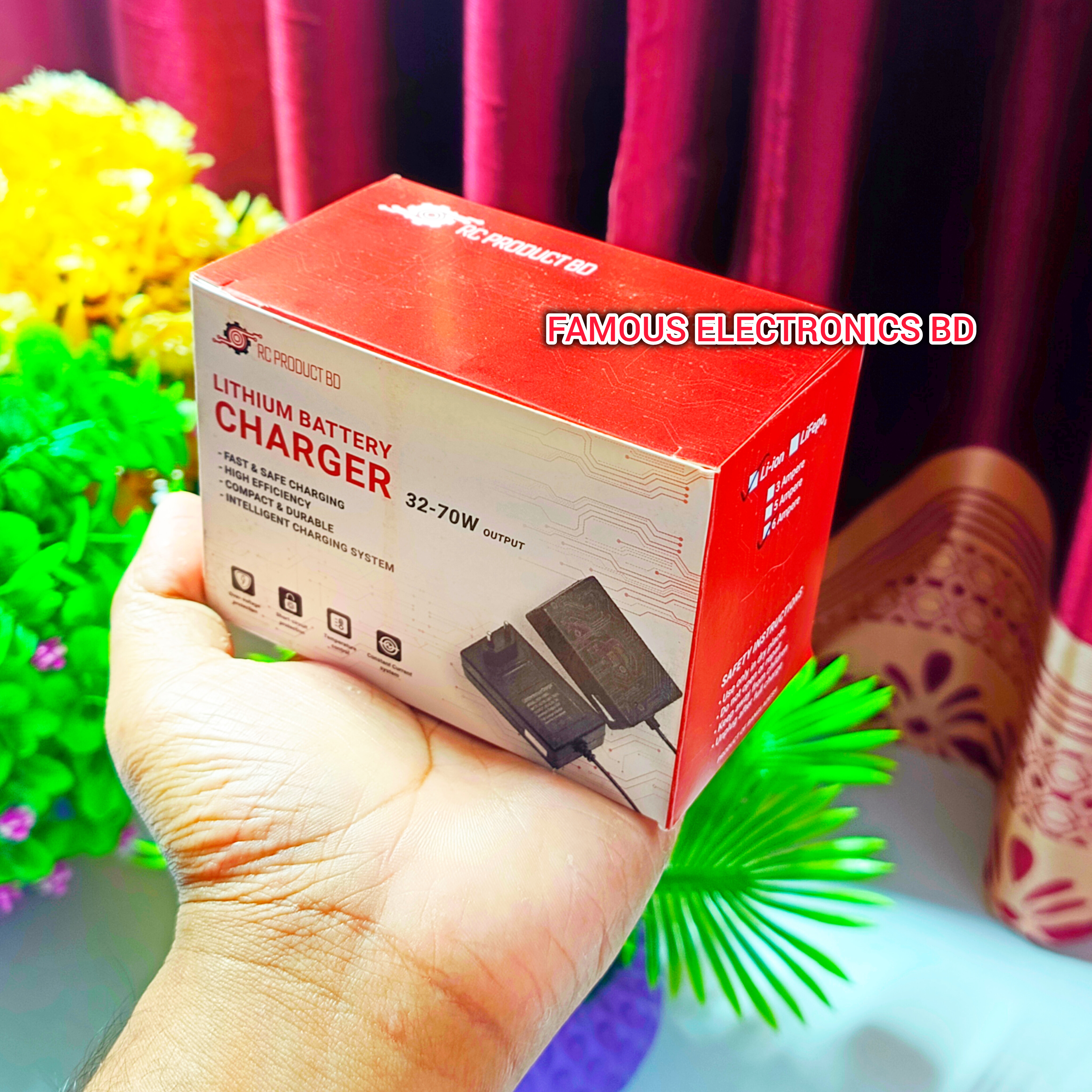 14.6V 6A LiFePO4 Battery Charger | 70W High-Speed Fast Charger | Built-in Cooling Fan_img_3