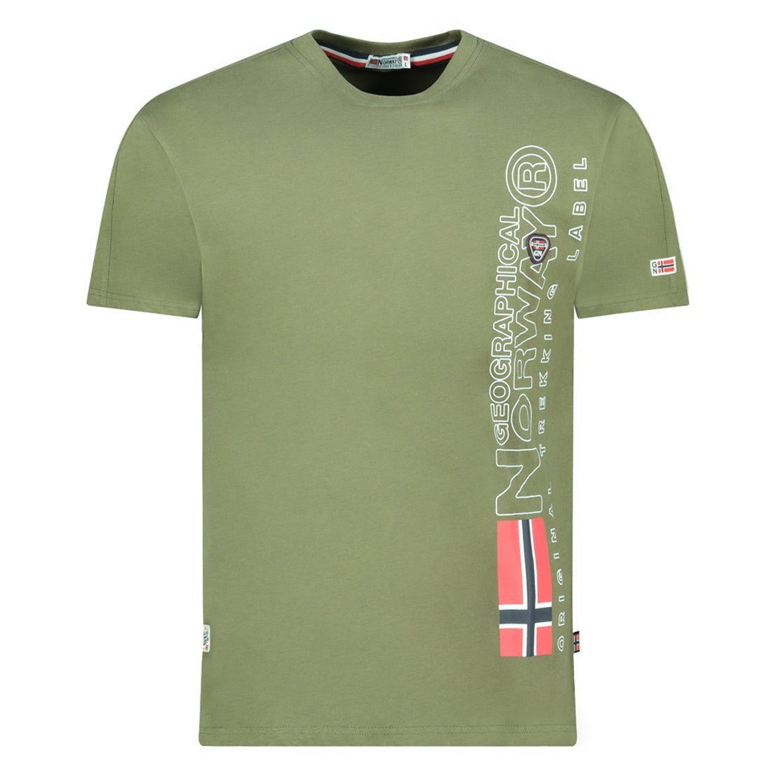 Men's T-Shirt Short Sleeve with Khaki Flag
