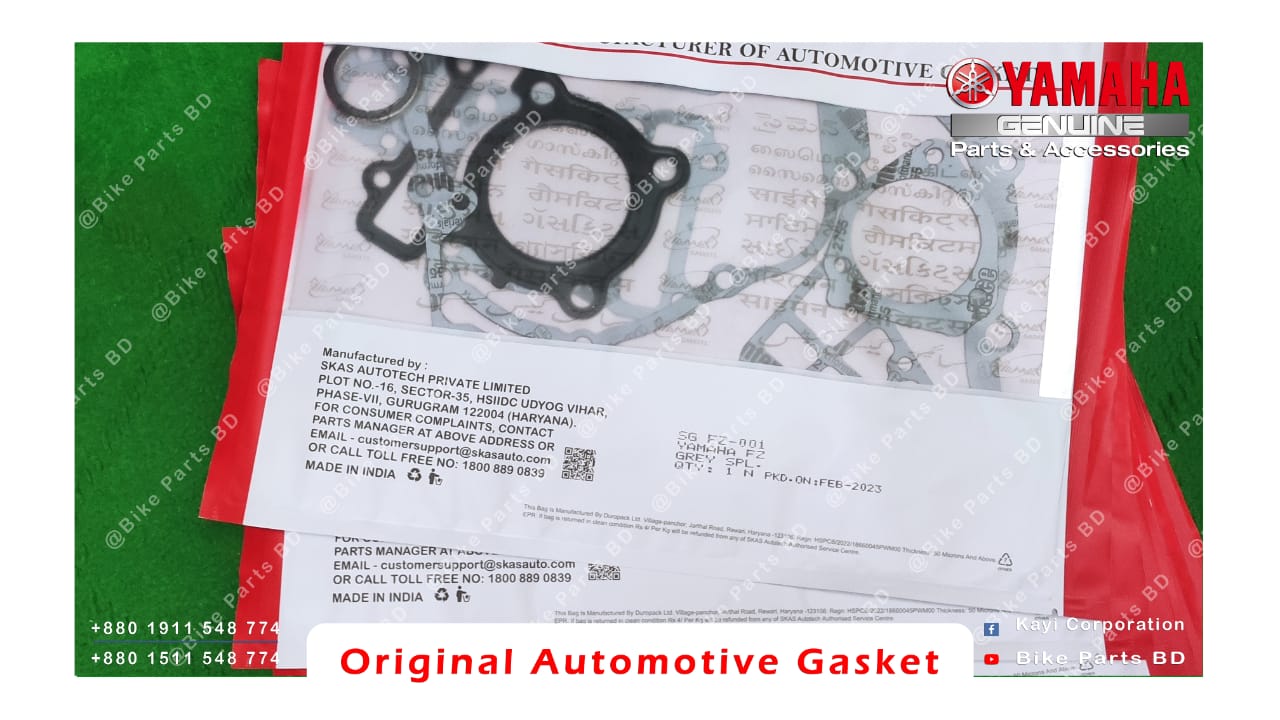 Automotive Gasket for Yamaha FZS V1, FZS V2, FZS V3, Fazer V1 & Fazer V2 bike.