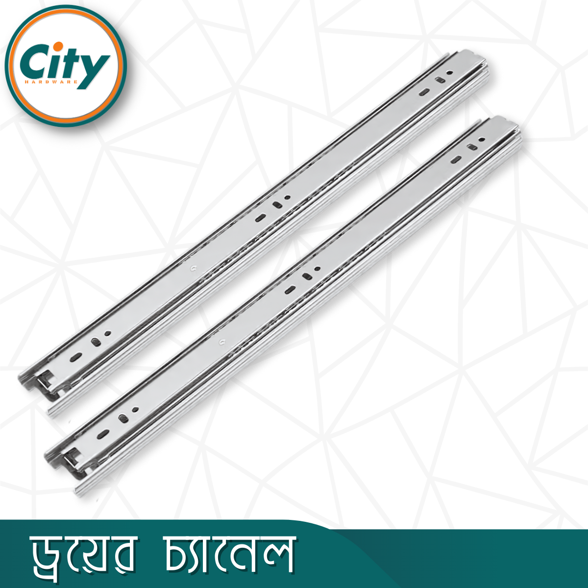 ১ জোড়া স্টেইনলেস স্টিলের ড্রয়ার চ্যানেল বল বিয়ারিং স্লাইডার ৩ পার্ট Drawer Channel_img_2