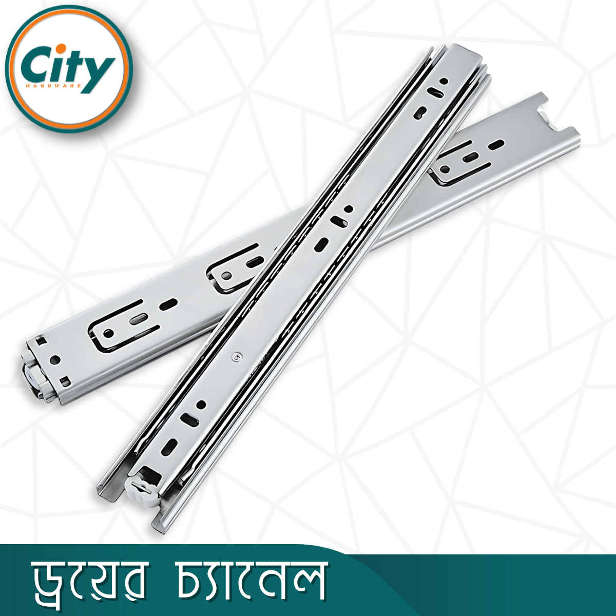 ১ জোড়া স্টেইনলেস স্টিলের ড্রয়ার চ্যানেল বল বিয়ারিং স্লাইডার ৩ পার্ট Drawer Channel_img_3